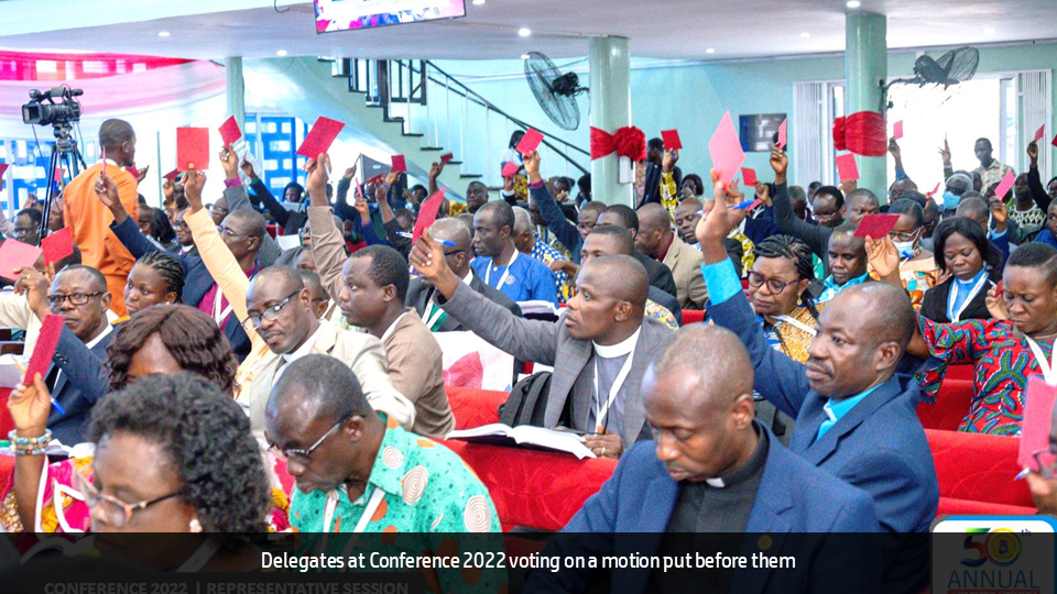 50TH METHODIST CONFERENCE APPROVES CREATION OF 2 NEW DIOCESES AND A NEW CONSTITUTION