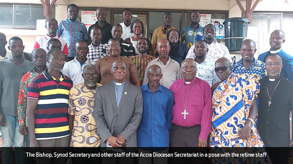 ACCRA DIOCESAN SECRETARIAT SENDS-OFF 5 VETERAN STAFF