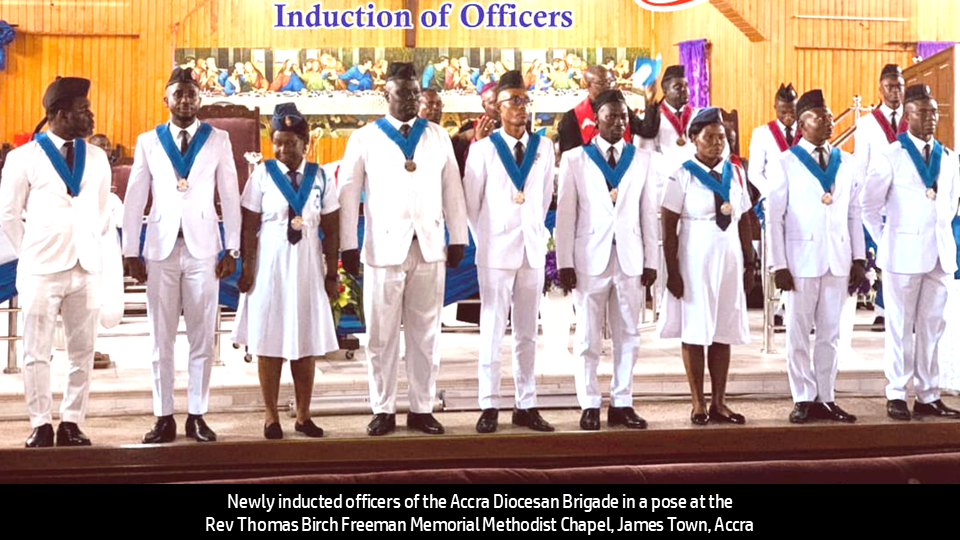 NEWLY INDUCTED OFFICERS OF ACCRA DIOCESAN BRIGADE TAKE OFFICE